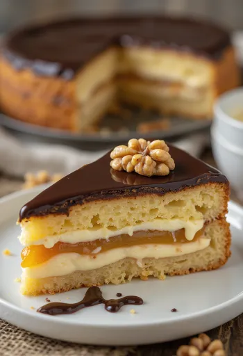 Torta Gerbeaud servita