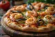 Pizza Frutti di Mare extra gamberi servita