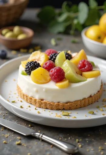 Torta fredda allo yogurt e frutta