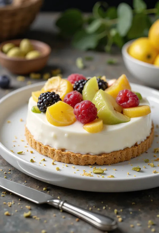 Torta fredda allo yogurt e frutta