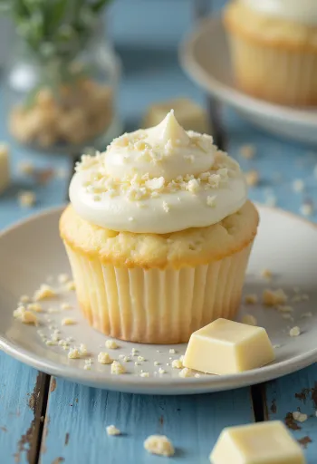 Cupcake al cioccolato bianco appena sfornati