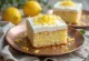 Torta al limone vegana decorata con panna vegetale cremosa