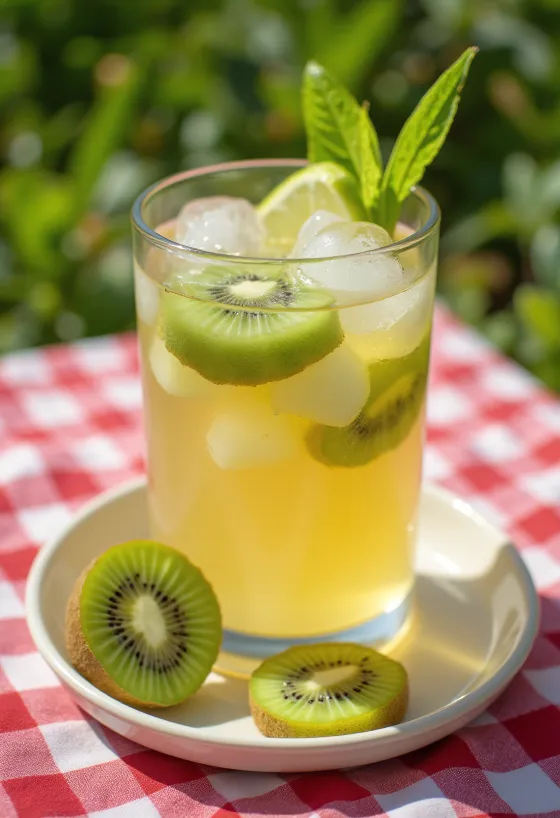 Sidro ghiacciato al kiwi servito fresco