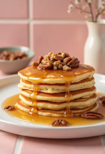 Pancake alle noci pecan e sciroppo d'acero