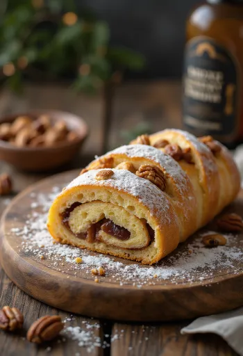 Fette di Stollen al croccante di noci servite