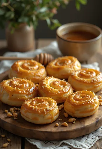 Burek dolce arachidi e miele servito