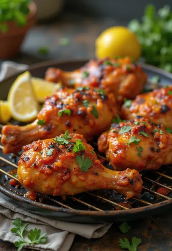 Pollo Peri-Peri, pollo arrosto speziato con coriandolo e limone