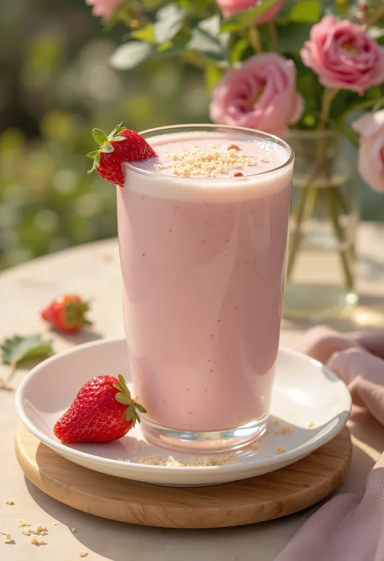Kefir probiotico cocco e fragola, servito fresco