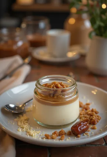 Panna cotta ai datteri in bicchiere