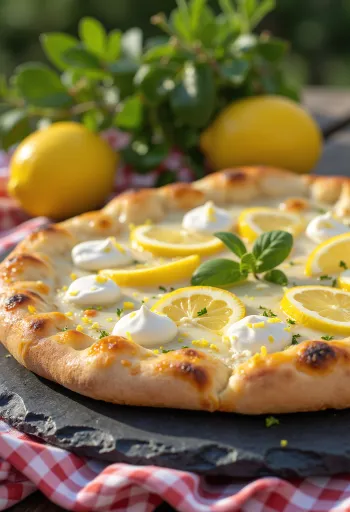 Pizza al Limone servita
