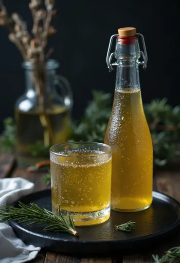 Sidro scandinavo al pino servito in bicchiere