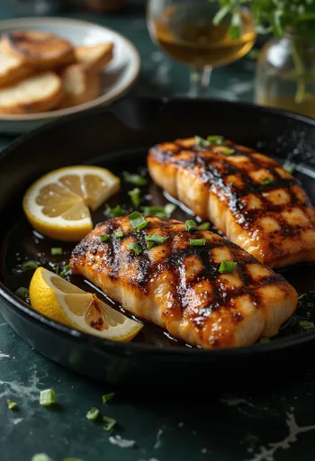 Pesce gatto grigliato BBQ con spezie fresche