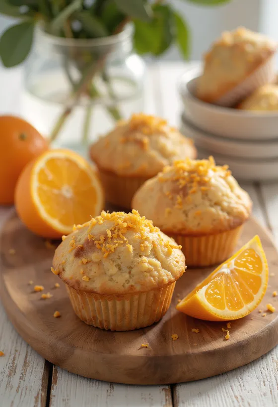 Muffin dorati lievitati in pirottini di carta