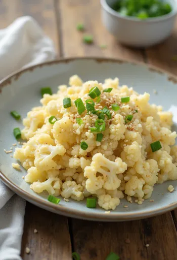 Riso di cavolfiore servito