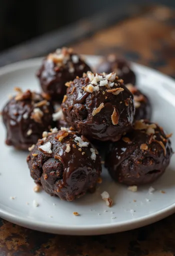 Cocada al cioccolato servita, con ricco sapore di cocco