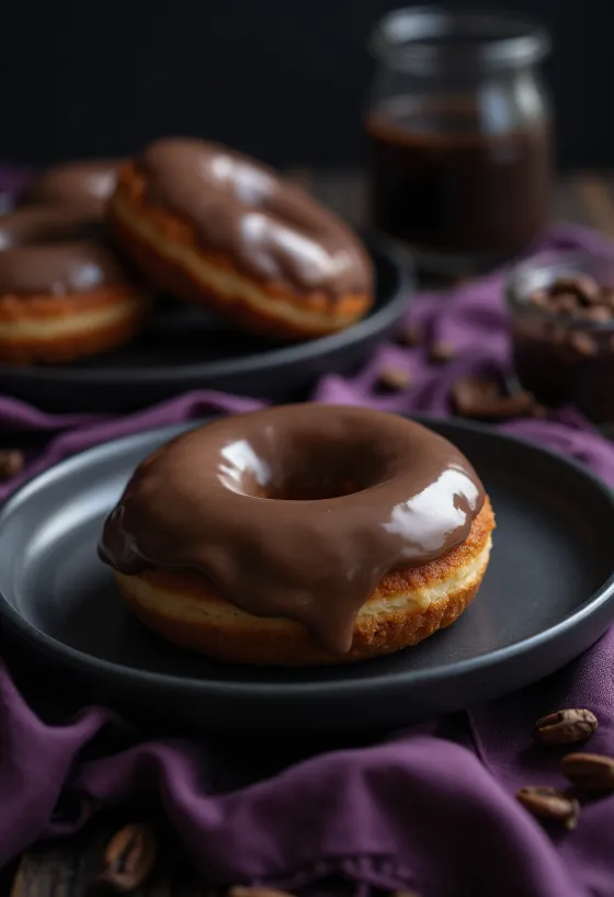 Ciambelle al caffè servite