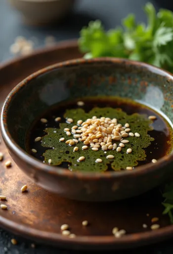 Salsa di soia al wasabi in ciotolina