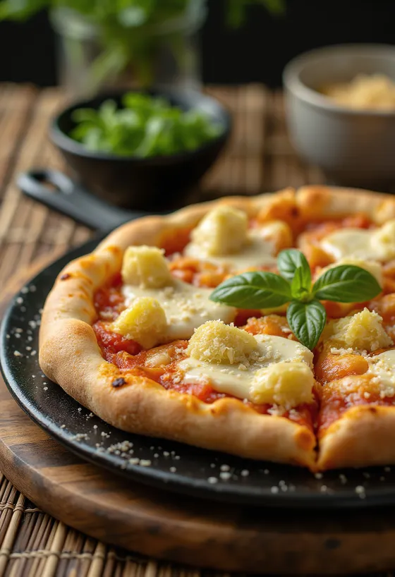 Pizza ai Carciofini con carciofi e formaggio