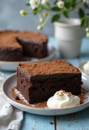 Torta al Rum e Caffè decorata con scaglie di cioccolato