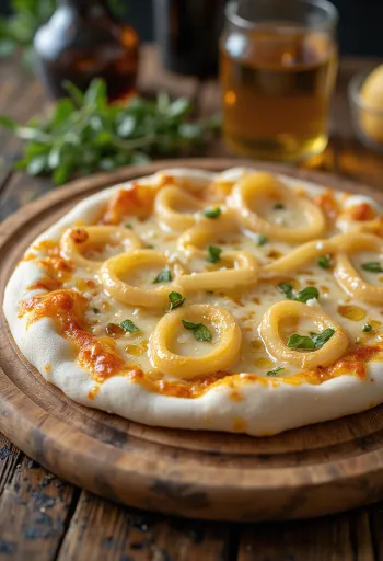 Pizza ai Cipollotti con cipollotto e formaggio
