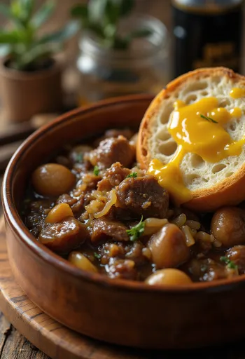 Carbonnade Flamande servita con purè di patate