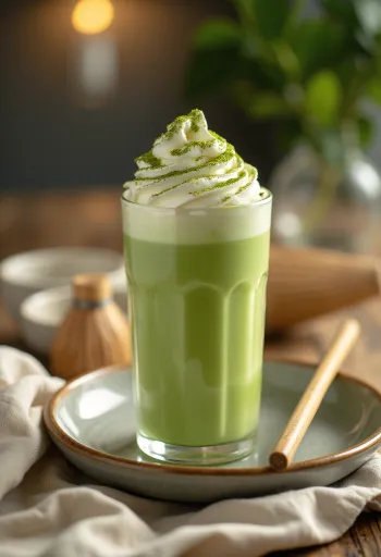 Matcha frappé servito fresco