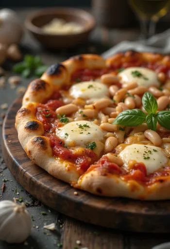 Pizza ai Fagioli con fagioli e formaggio