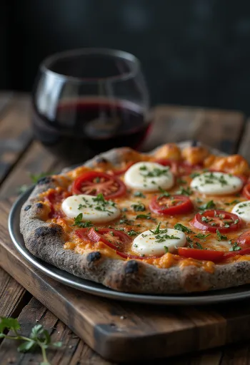 Pizza di Grano Arso con formaggi italiani