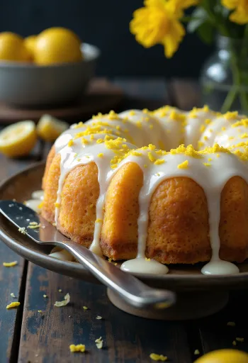 Torta al limone e miele con glassa fresca al limone