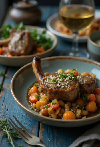 Ossobuco di vitello servito con gremolata