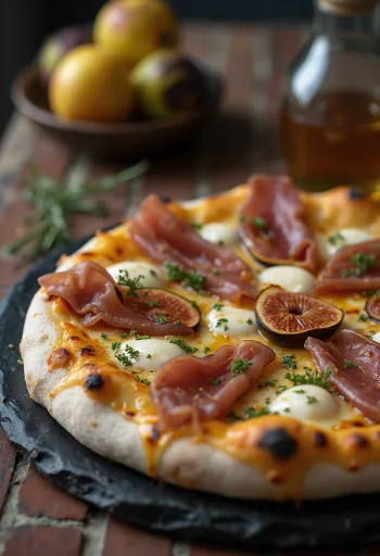 Pizza ai Fichi e Prosciutto con fichi e prosciutto