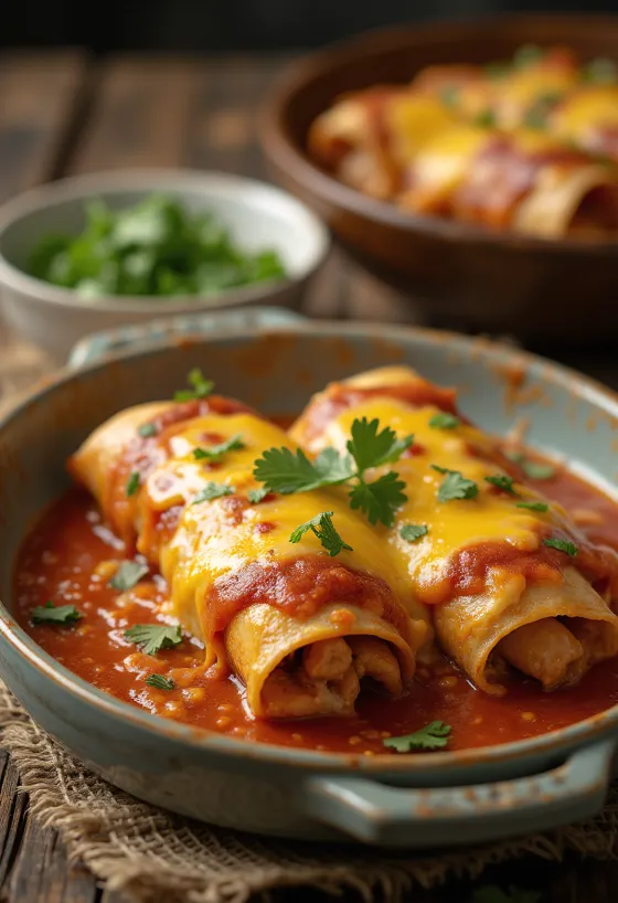 Enchilada di pollo e formaggio
