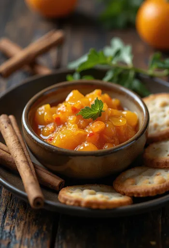 Chutney di arancia piccante con peperoncino e cannella