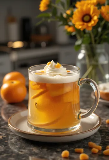 Sidro menta e agrumi servito in bicchiere