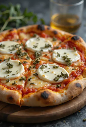 Pizza ai Formaggi di Capra con formaggi di capra e mozzarella