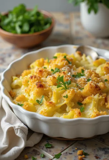 Verza al forno vegana servita