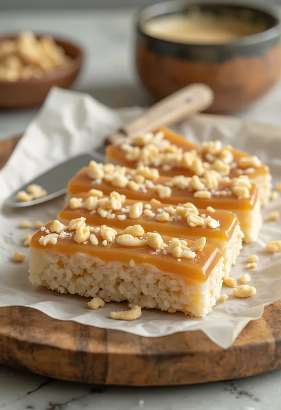 Chikki con riso soffiato e arachidi tostate, con zucchero caramellato