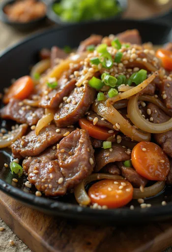 Bulgogi classico servito, con manzo e lime