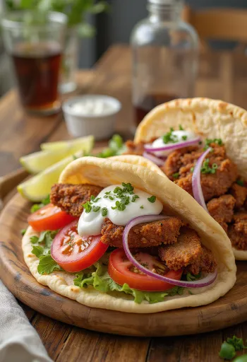 Pork Gyros, maiale greco in pita con salsa tzatziki
